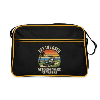 Montez dans la voiturette de golf perdante Sunset - Sac Retro - noir/or - Devant