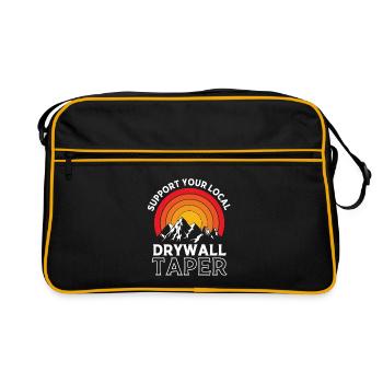 Construction site drywall assembly fitter - Retro Bag - black/gold - Front