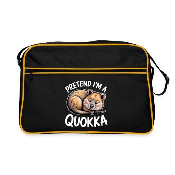 Quokka Dictions Quokka Drôle de Quokka Don - Sac Retro - noir/or - Devant