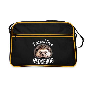 Dictons de hérisson Drôle de cadeau de hérisson - Sac Retro - noir/or - Devant