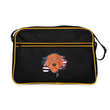 Chien Griffon - Sac Retro - noir/or - Devant