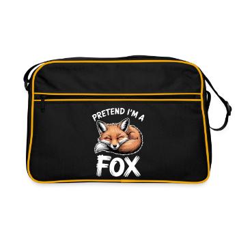 Dictions de renard, renards : drôle de cadeau de renard - Sac Retro - noir/or - Devant