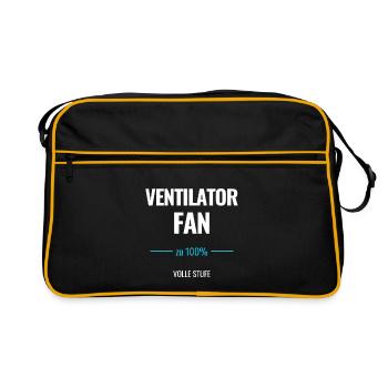 Ventilator Fan zu 100% Volle Stufe - Retro Tasche - Schwarz/Gold - Vorne