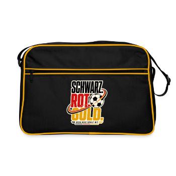 Schwarz Rot Gold Fußball 2026 - Retro Bag - black/gold - Front
