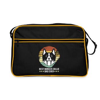 Border Collie - Sac Retro - noir/or - Devant