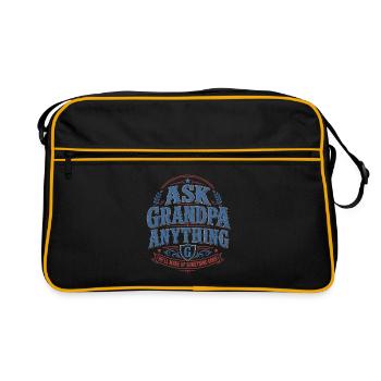 Ask Grandpa Anything Tee - Retro Bag - black/gold - Front