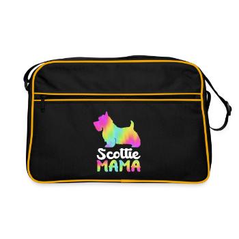 Scottish Terrier - Retro Tasche - Schwarz/Gold - Vorne