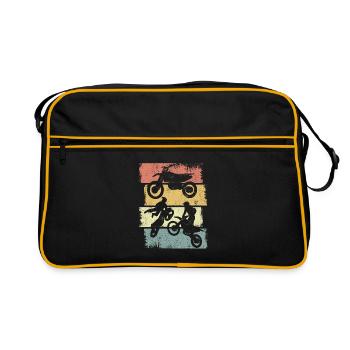 Vintage Motocross Graphic - Sac Retro - noir/or - Devant