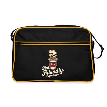 Not Friendly Introvert Antisocial Loner - Retro Bag - black/gold - Front