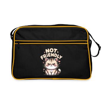 Introverti Pas Amical Solitaire Antisocial - Sac Retro - noir/or - Devant