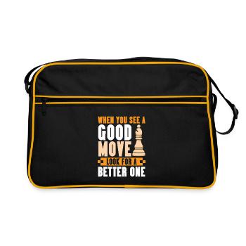 Chess Chess Player Chessboard - Retro Bag - black/gold - Front