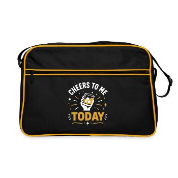 Cheers To Me Today Toast Design - Retro Bag - black/gold - Front