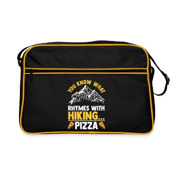 Hiking Mountain Trail Backpacking Outdoors Wildern - Retro Tasche - Schwarz/Gold - Vorne