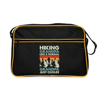 Hiking grandpa like a normal grandpa just cooler - Retro Bag - black/gold - Front