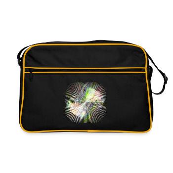 Tourbillon de la roue chromatique – Spirale colorée - Sac Retro - noir/or - Devant