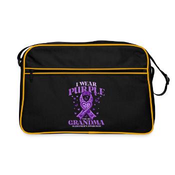 Pour ma grand-mère – l’éducation à Alzheimer - Sac Retro - noir/or - Devant