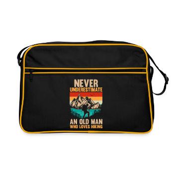 Hiking Mountain Trail Backpacking Outdoors Wildern - Retro Tasche - Schwarz/Gold - Vorne
