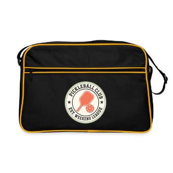 Insigne de Pickleball de la Ligue du Week-end - Sac Retro - noir/or - Devant