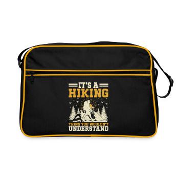 It's A Hiking thing you wouldn't understand - Mount - Retro Bag - black/gold - Front