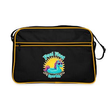 Étincelle de flotteur de piscine rétro, flotteur de licorne pailleté Su - Sac Retro - noir/or - Devant
