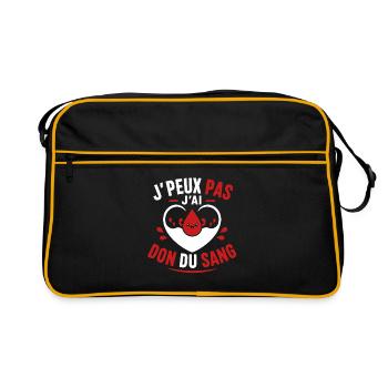 J'peux pas j'ai don du sang - Sac Retro - noir/or - Devant