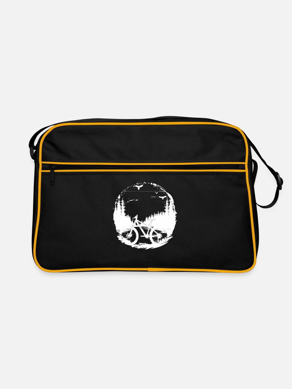 Illustration de VTT - Sac Retro - noir/or - Devant