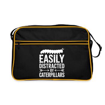 Caterpillar Sayings Caterpillar Funny Caterpillar Gift - Retro Bag - black/gold - Front