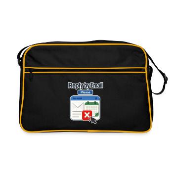 Workplace Humor Reply by Email Please, Calendar De - Retro Bag - black/gold - Front