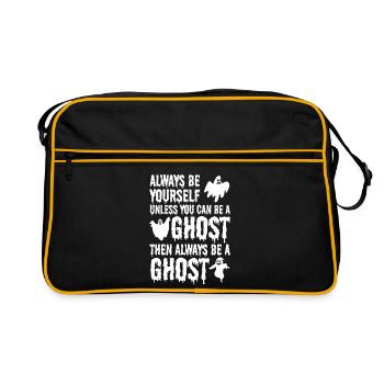 Halloween - Always be yourself unless you can be a - Retro Tasche - Schwarz/Gold - Vorne