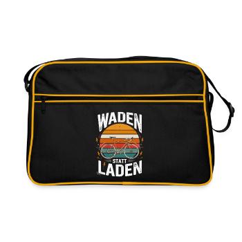  Waden Statt Laden Fahrrad Radsport - Retro Tasche - Schwarz/Gold - Vorne