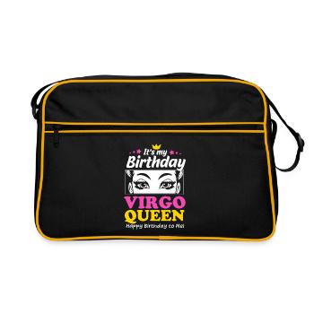 Signe du zodiaque Vierge - Sac Retro - noir/or - Devant