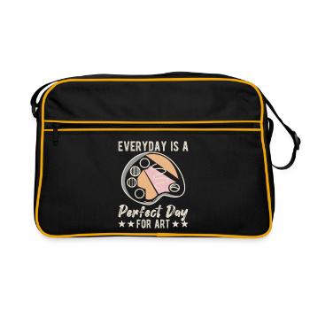 Artiste Peintre Graphique Journée Parfaite pour les Cadeaux d’Art - Sac Retro - noir/or - Devant