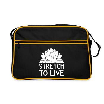 Les passionnés de Pilates s’étirent pour vivre Pilates - Sac Retro - noir/or - Devant