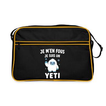 Je m'en fous, je suis Yéti - Sac Retro - noir/or - Devant