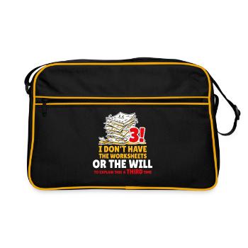 Third Time Procrastination Tee - Retro Bag - black/gold - Front