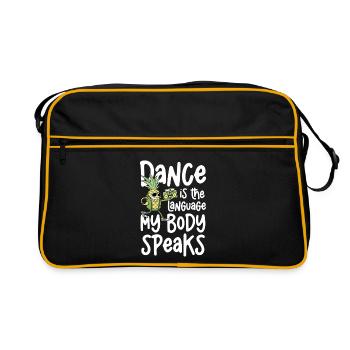 La danse est la langue que mon corps parle - Sac Retro - noir/or - Devant
