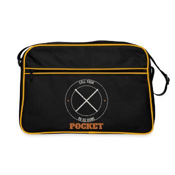 Appelez votre badge de poche - Sac Retro - noir/or - Devant