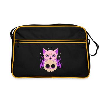 Pastell Gothic - Retro Tasche - Schwarz/Gold - Vorne
