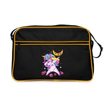 Pastell Gothic - Retro Tasche - Schwarz/Gold - Vorne