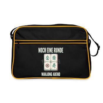 Noch eine Runde Mahjong Abend - Retro Tasche - Schwarz/Gold - Vorne