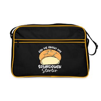 Bread Baker Bakery Bread Roll Baking - Retro Bag - black/gold - Front