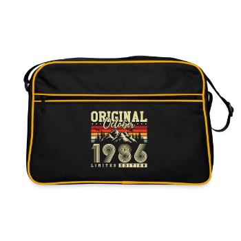 Original October 1986 – 40th Birthday Vintage - Retro Bag - black/gold - Front