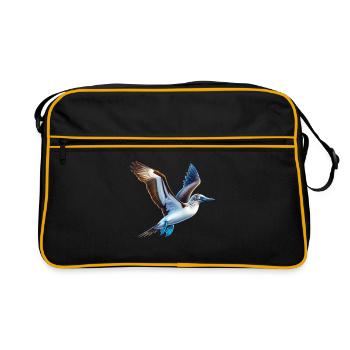 Cadeau des seins aux pieds bleus - Sac Retro - noir/or - Devant