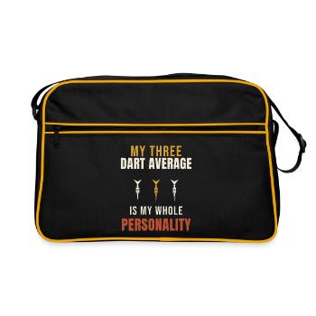 Darts My Three Dart Average Is My Whole Personalit - Retro Bag - black/gold - Front