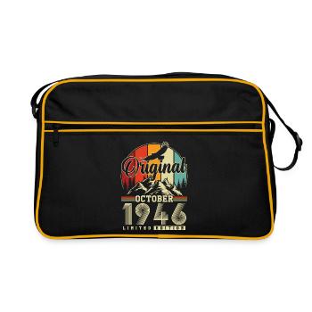 Original October 1946 – 80th Birthday Vintage - Retro Bag - black/gold - Front