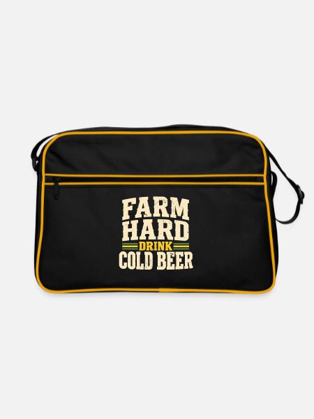 Bierliebhaber Bierfreunde Bier Fan Geschenk - Retro Tasche - Schwarz/Gold