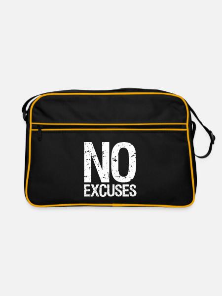 no excuses - Retro Tasche - Schwarz/Gold