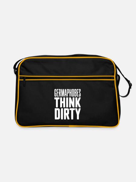 Keimfoben denken schmutzig - Retro Tasche - Schwarz/Gold