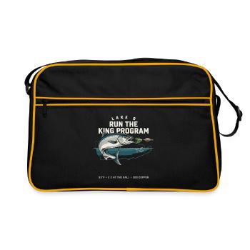 Lake Q Königfisch Lauf-Programm - Retro Tasche - Schwarz/Gold - Vorne