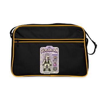 Screamcorn Unicorn Krieger - Retro Tasche - Schwarz/Gold - Vorne